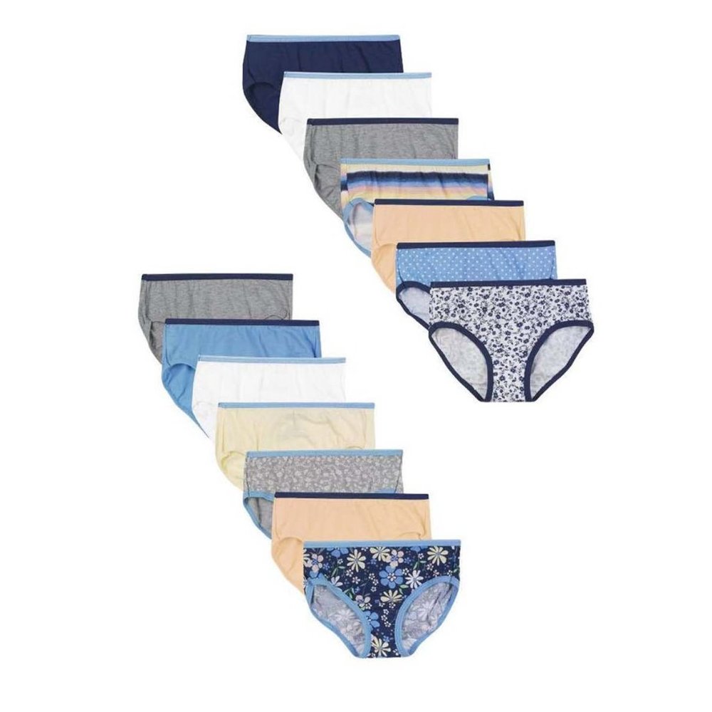 Hanes Girls' 14pk Tagless Cotton Briefs Size 8